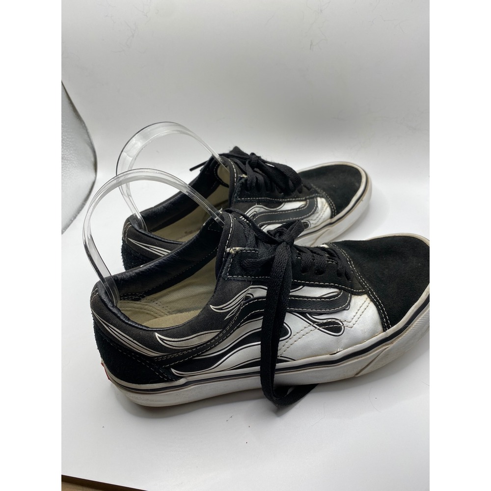 Vans Old Skool Flame Sneakers Black White Women's Size 8 / Men's 6.5 - Picture 4 of 7